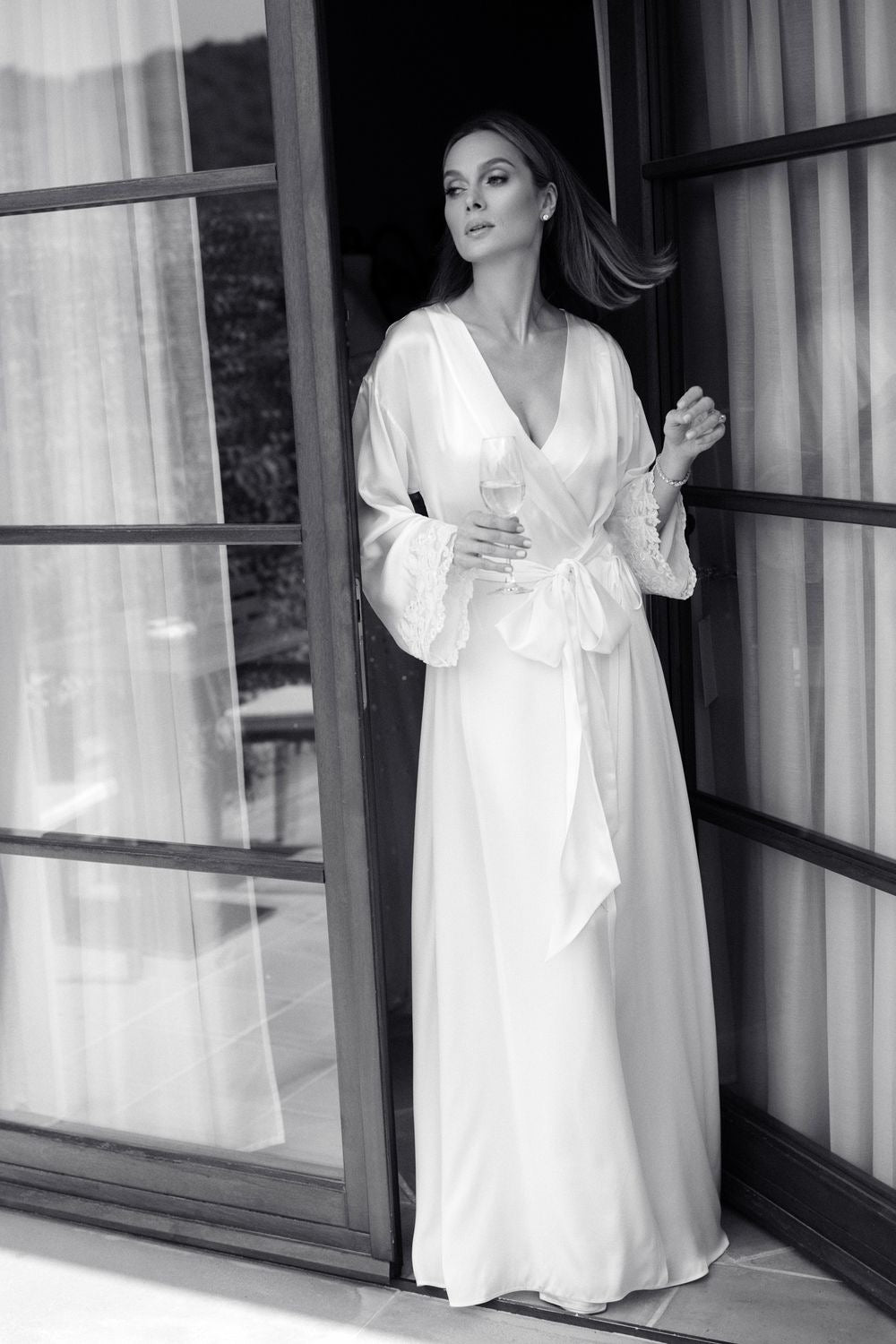 LAURA Silk Bridal Robe