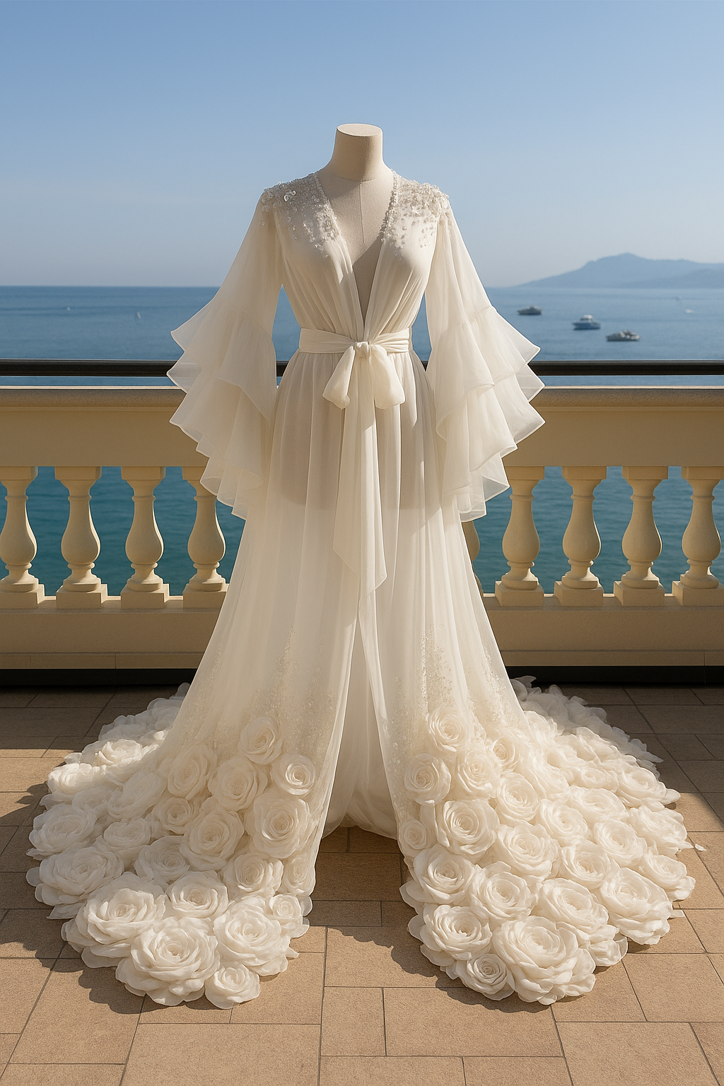 LANA Couture Chiffon  Bridal Robe