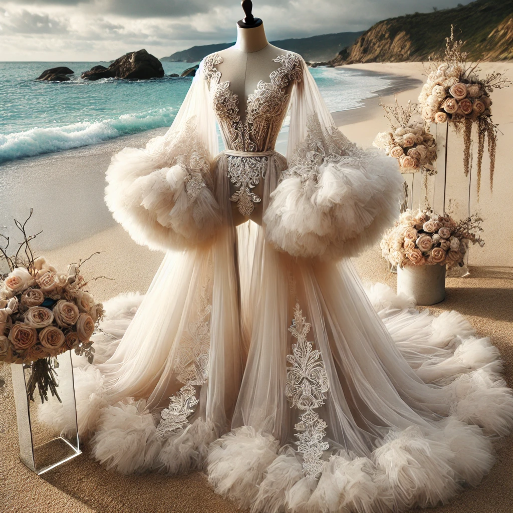 GABIANNA Couture Tulle Bridal Robe