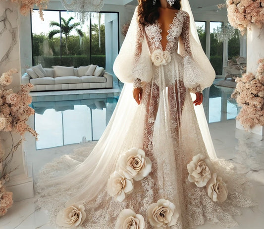 JENNIFER Luxury LACE Bridal Robe