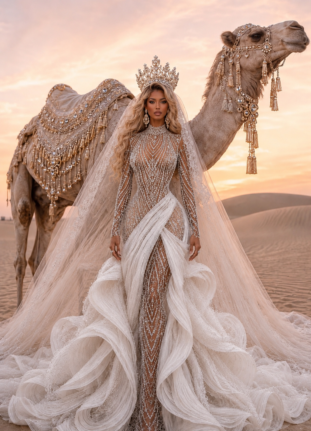 JOLINA Sculpured Couture Gown