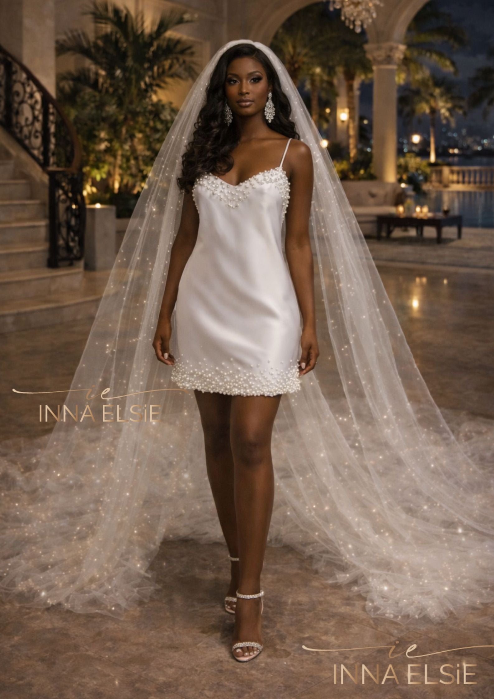 MISS DIORA Satin Mini Dress