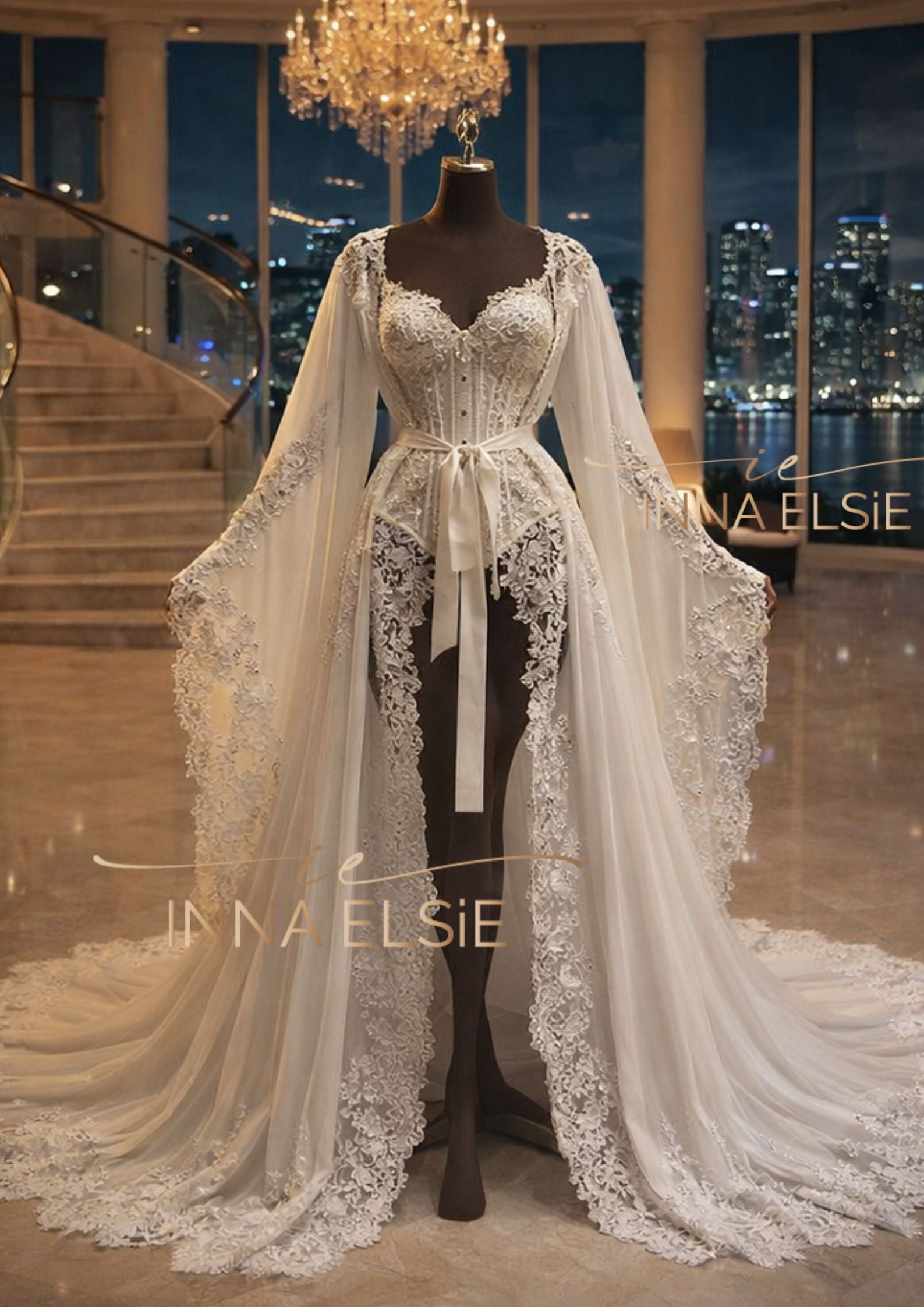 LIANA Bridal Robe Corset Style