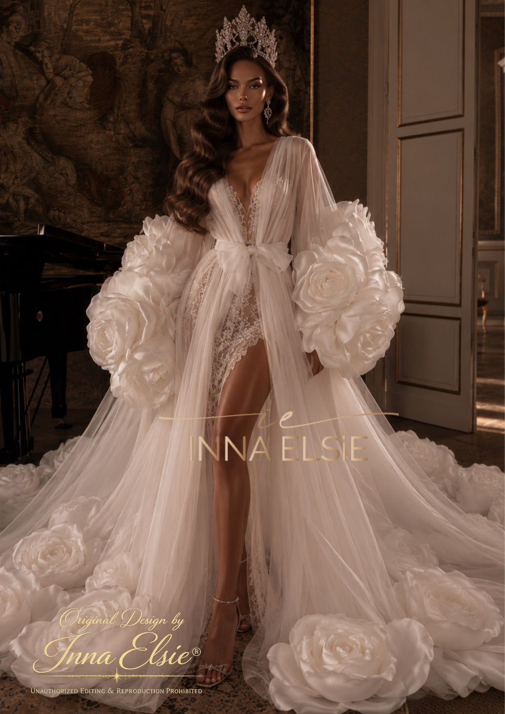 FLORIDA Luxury Floral Bridal Robe