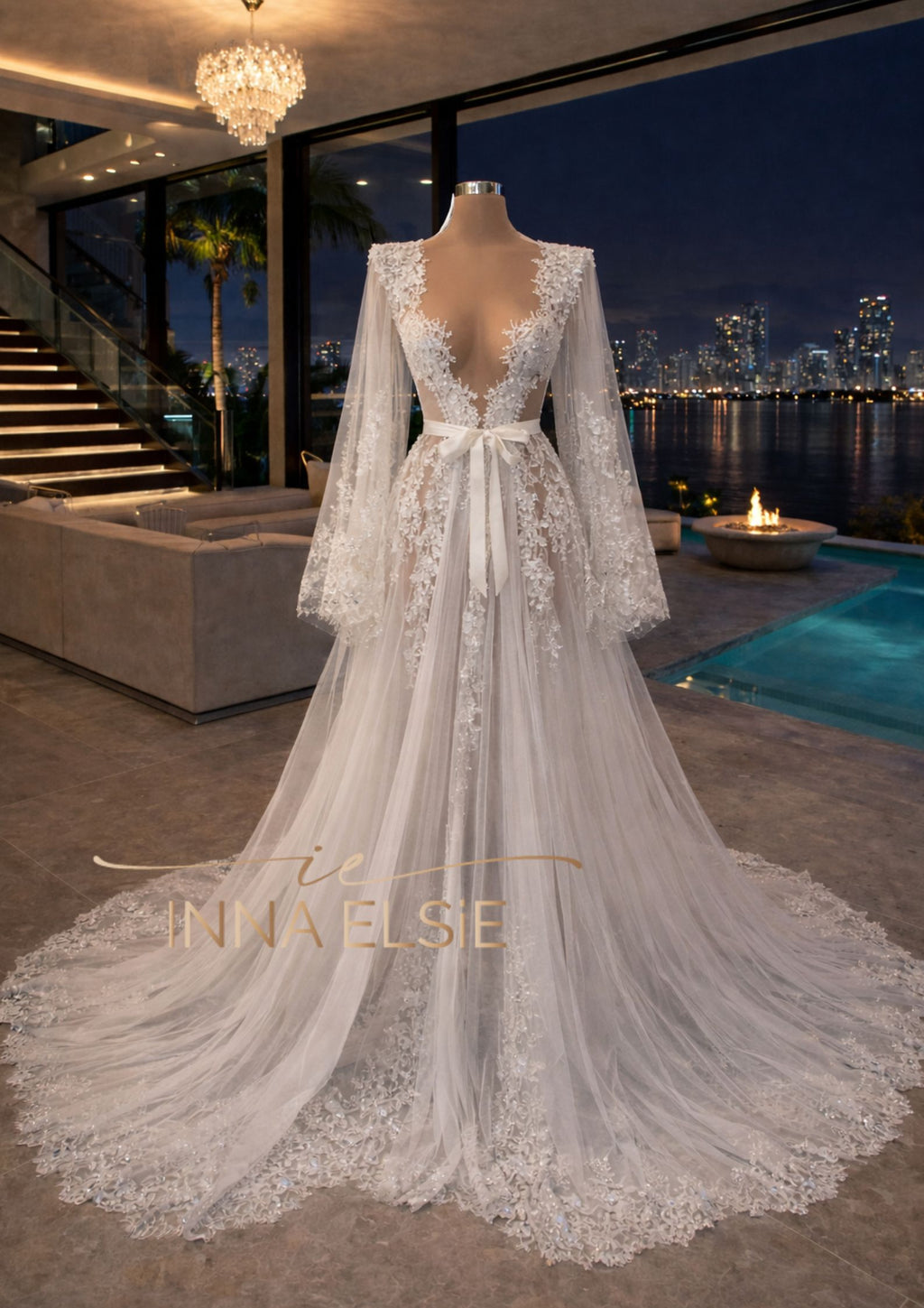 FATIMA TULLE BRIDAL ROBE