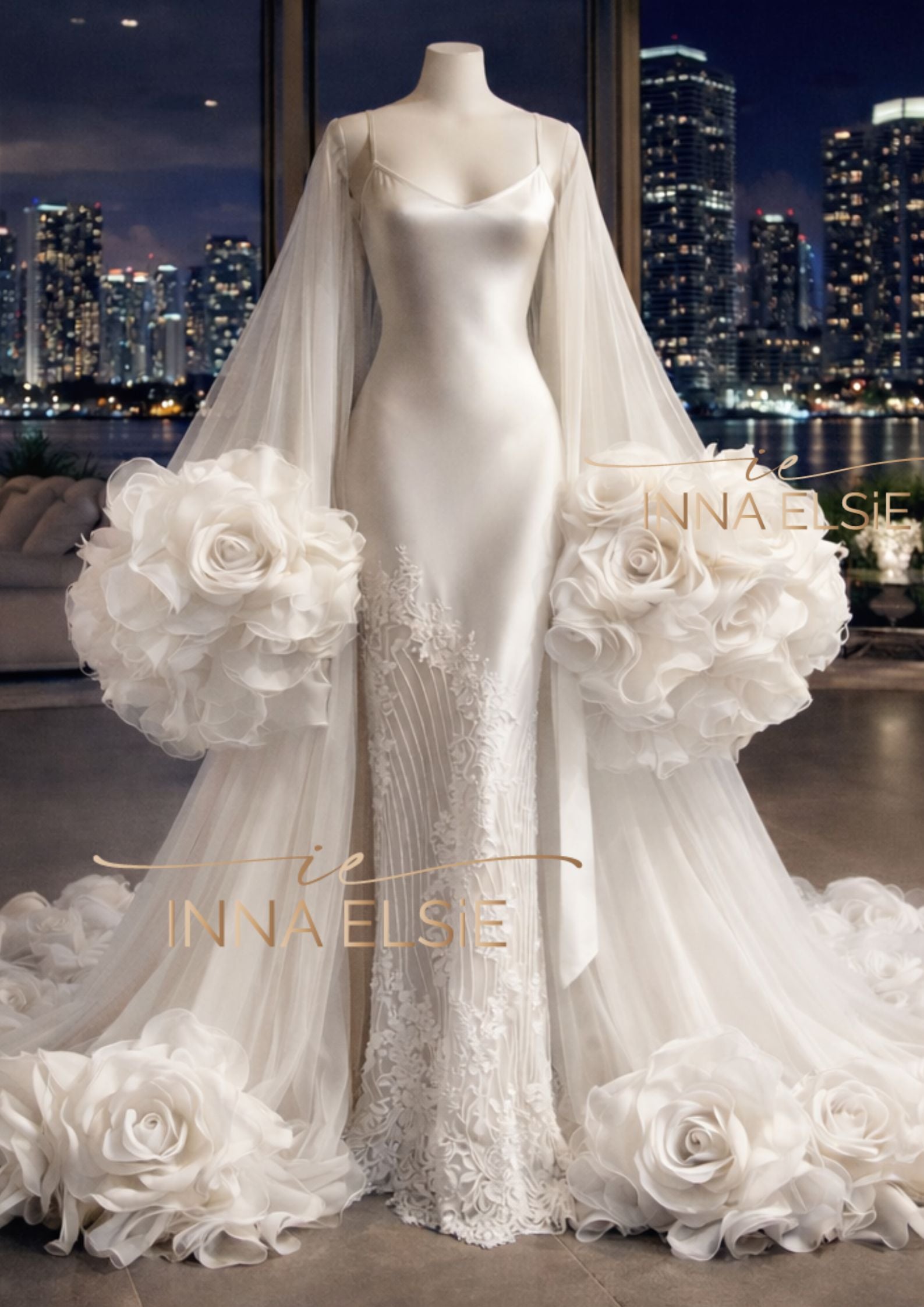 TINA COUTURE SLIP DRESS * cape separately