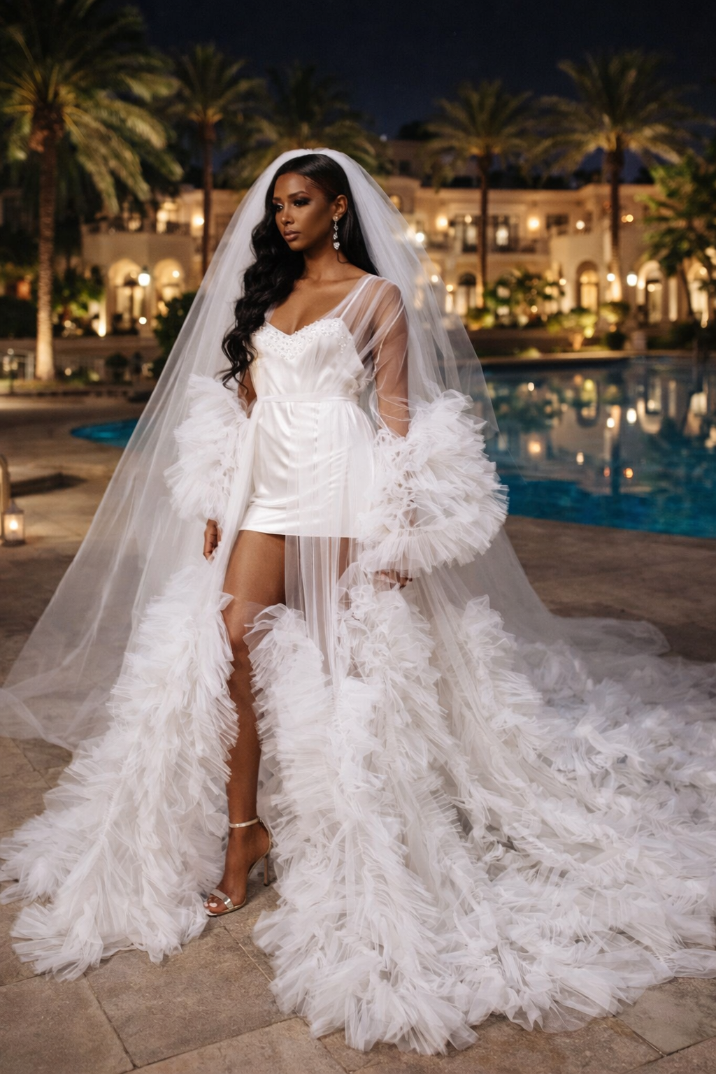 Kelsey Tulle Bridal Robe