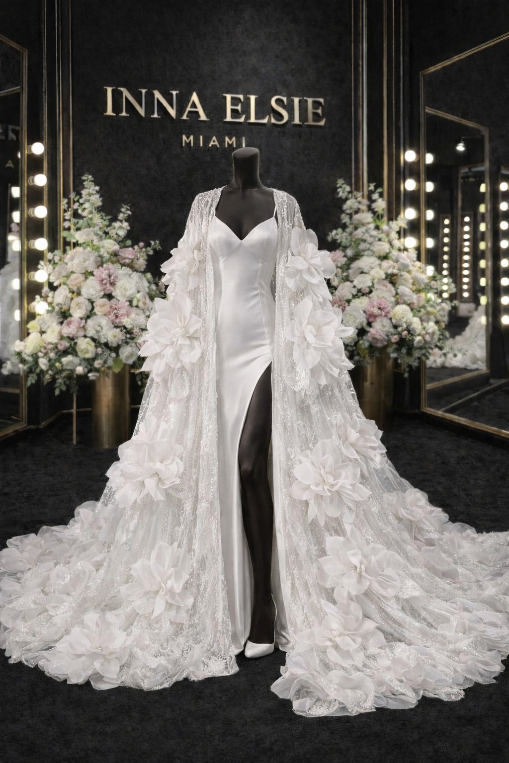 JADORA COUTURE BRIDAL CAPE ROBE