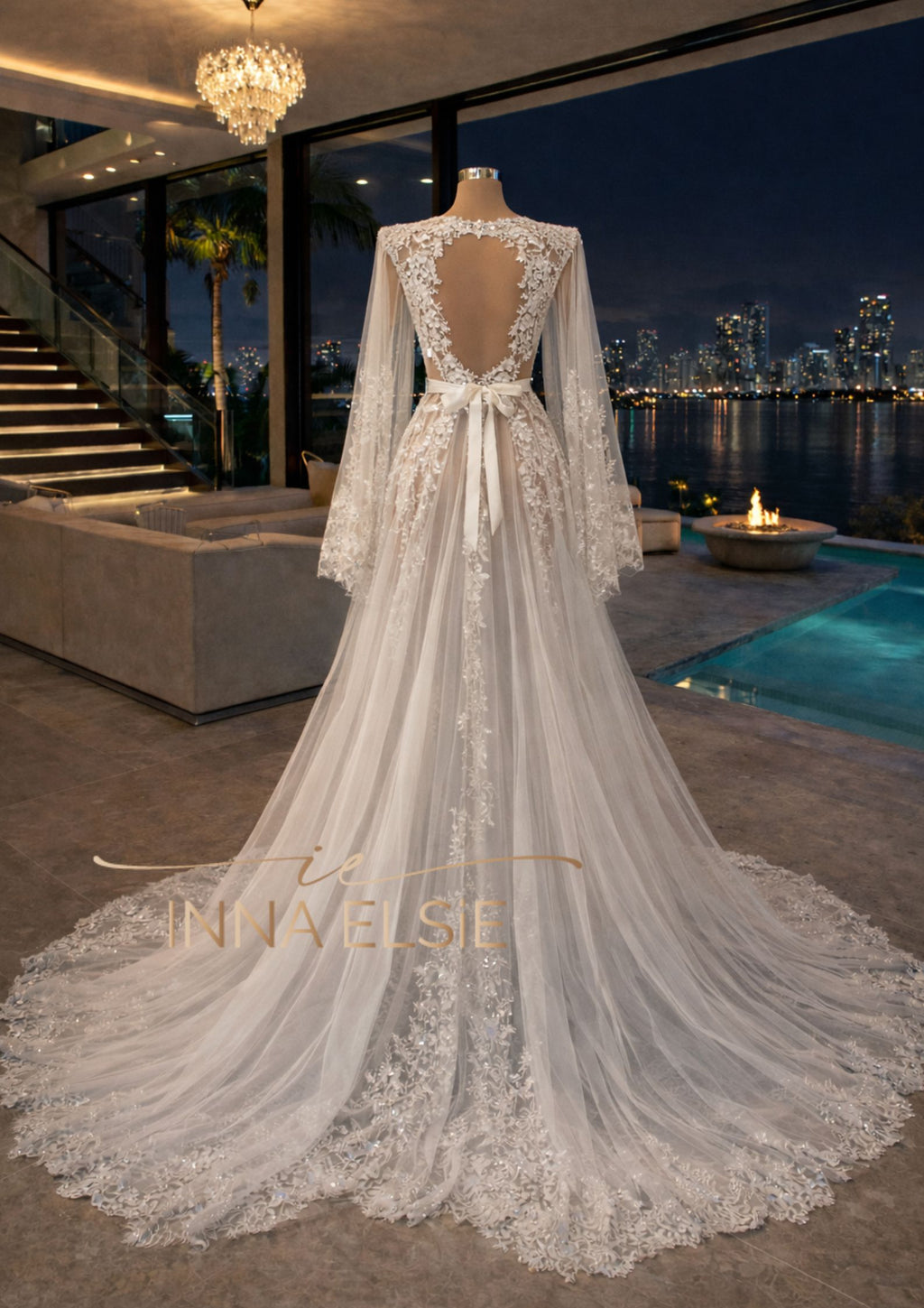 FATIMA TULLE BRIDAL ROBE