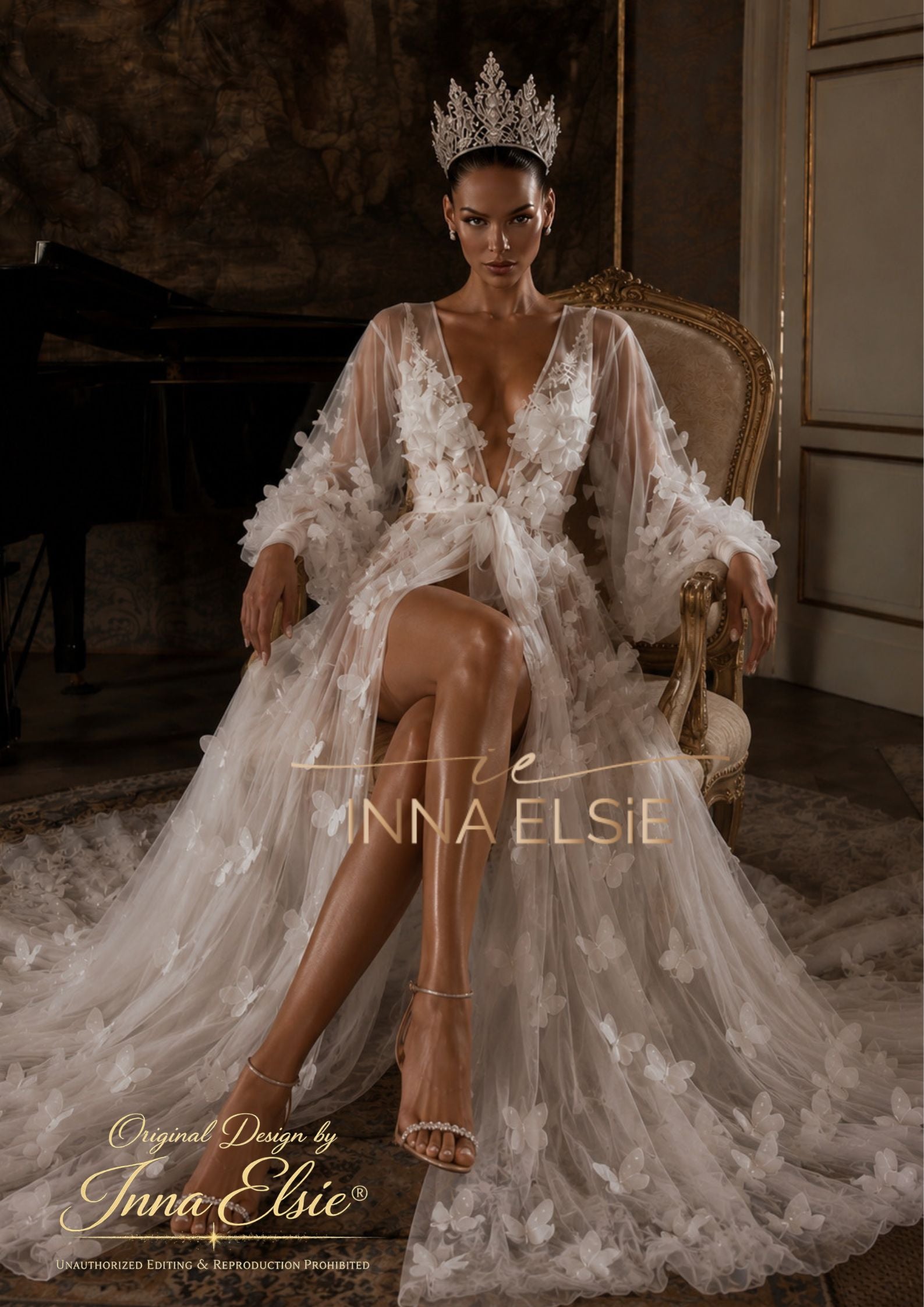 Adel Tulle Bridal Robe for Luxury Wedding Moments