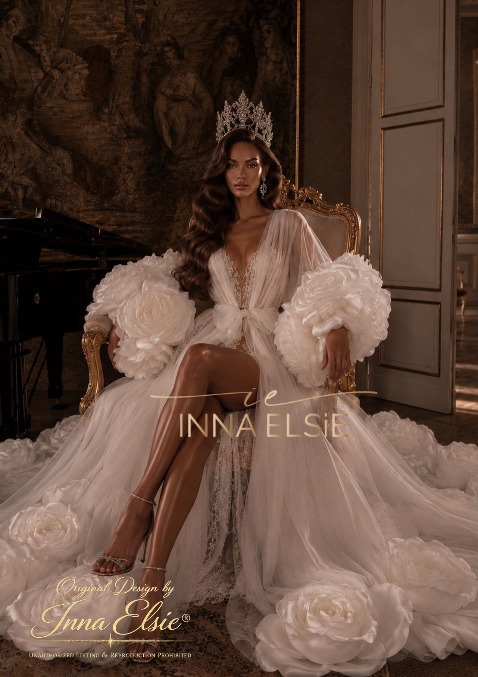 FLORIDA Luxury Floral Bridal Robe