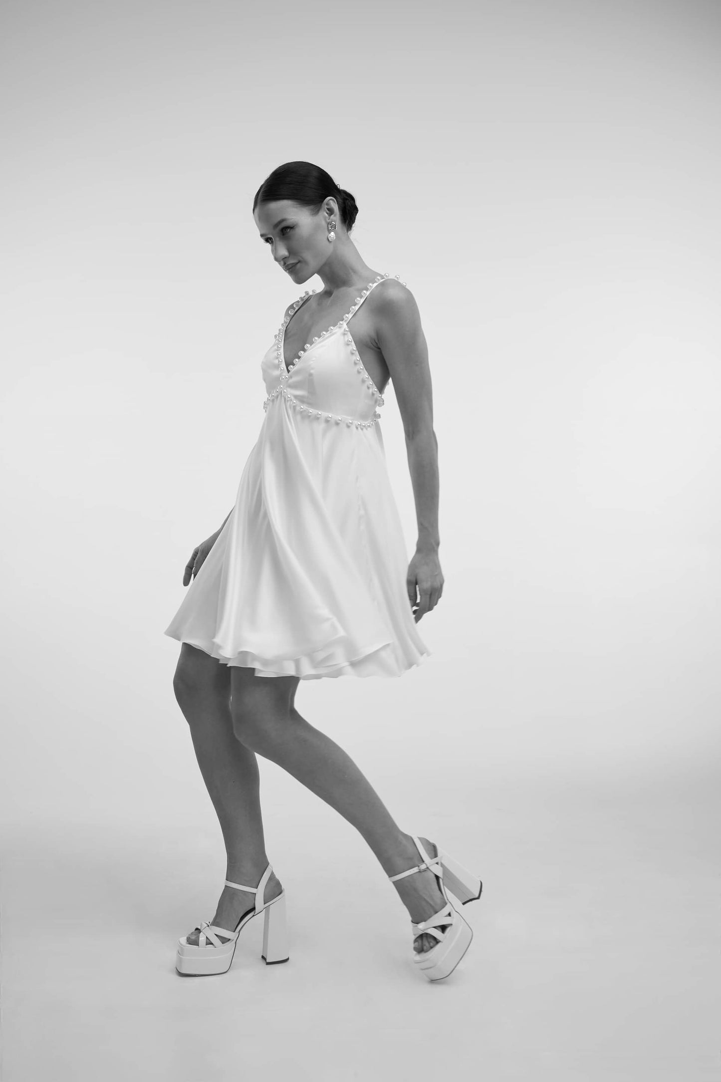 SAVELIA silk slip dress