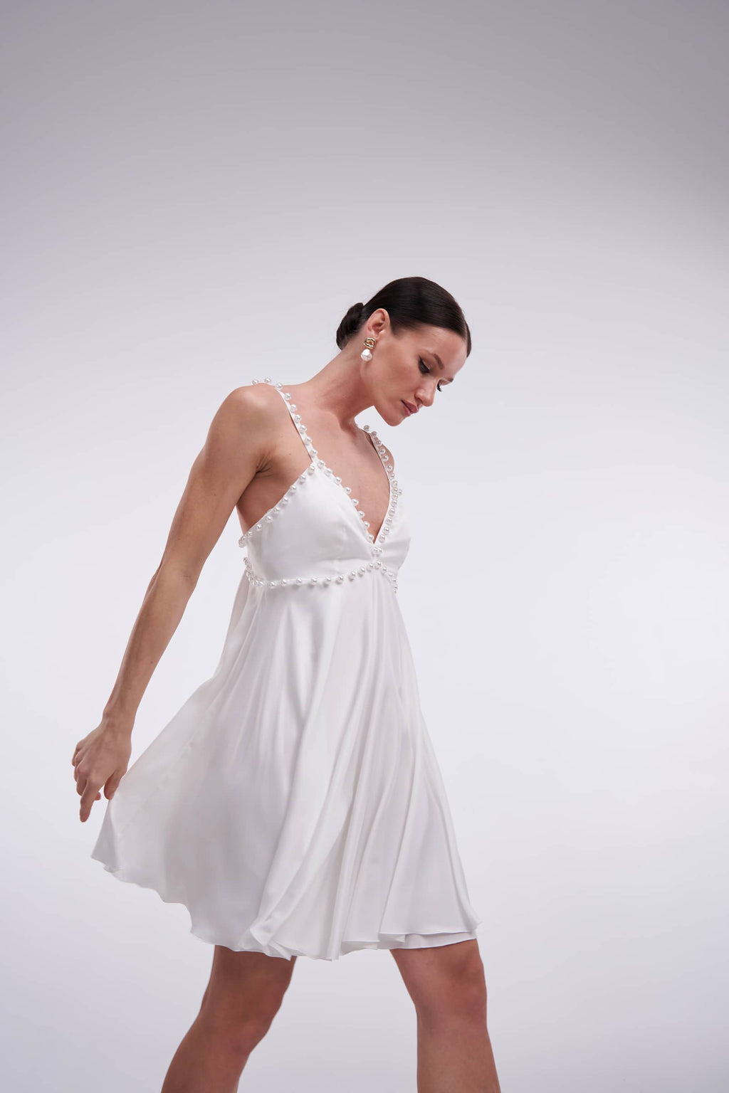 SAVELIA silk slip dress