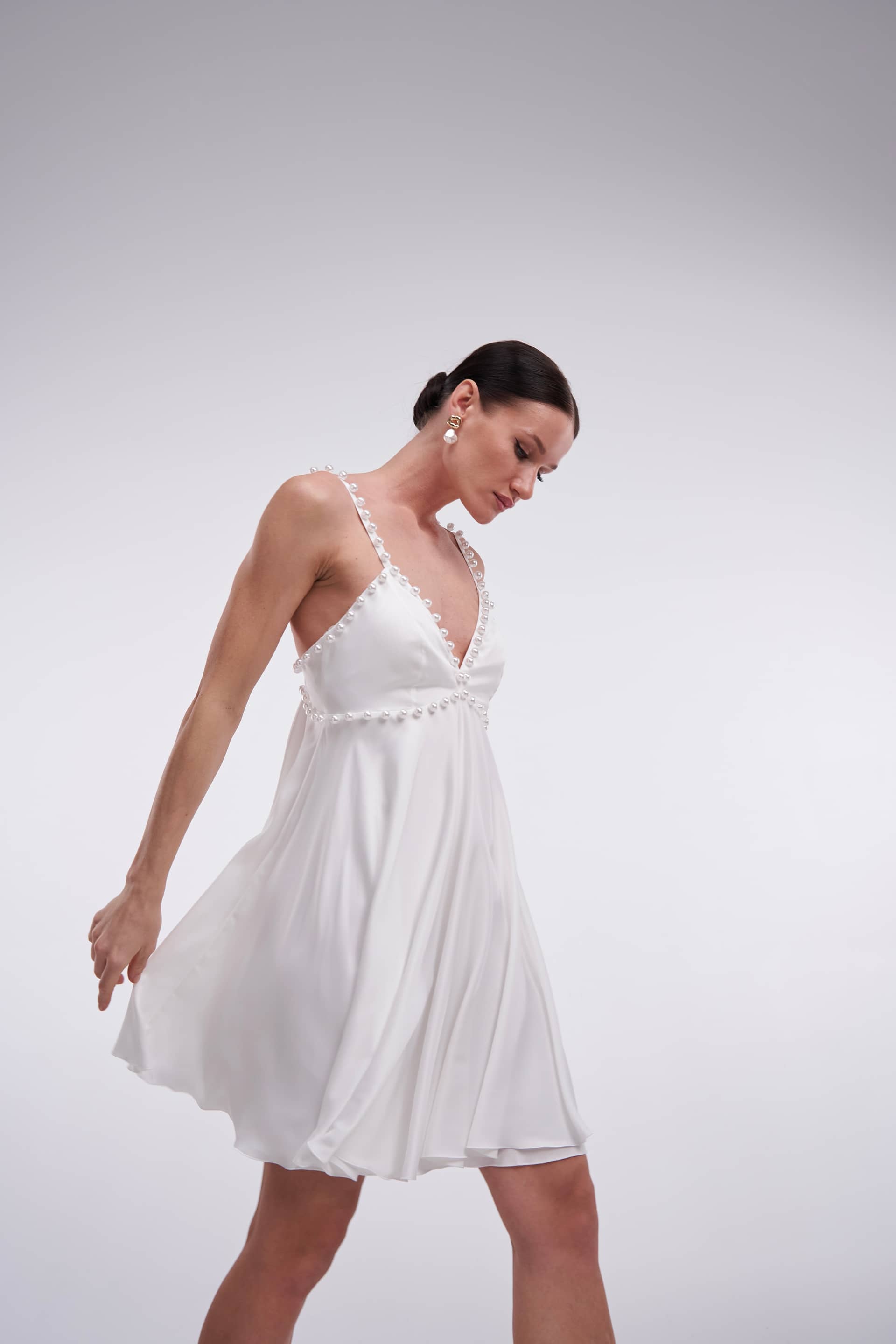 SAVELIA silk slip dress