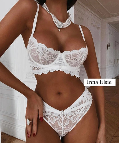 MONALISA White Lace Lingerie Set - Inna Elsie