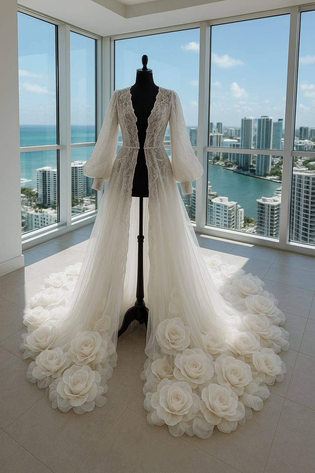 ILARIA Couture Lace  Bridal Robe