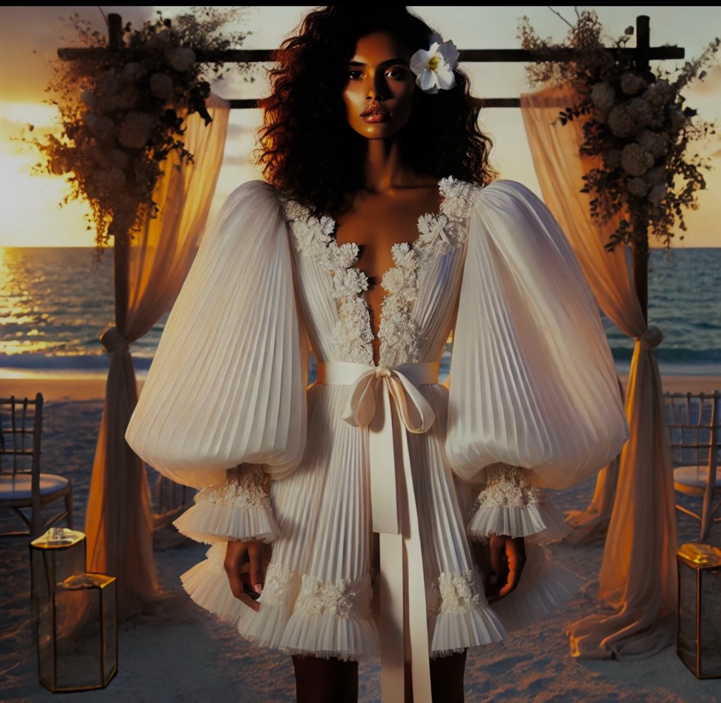 KRISTI Ruffles Bridal Robe