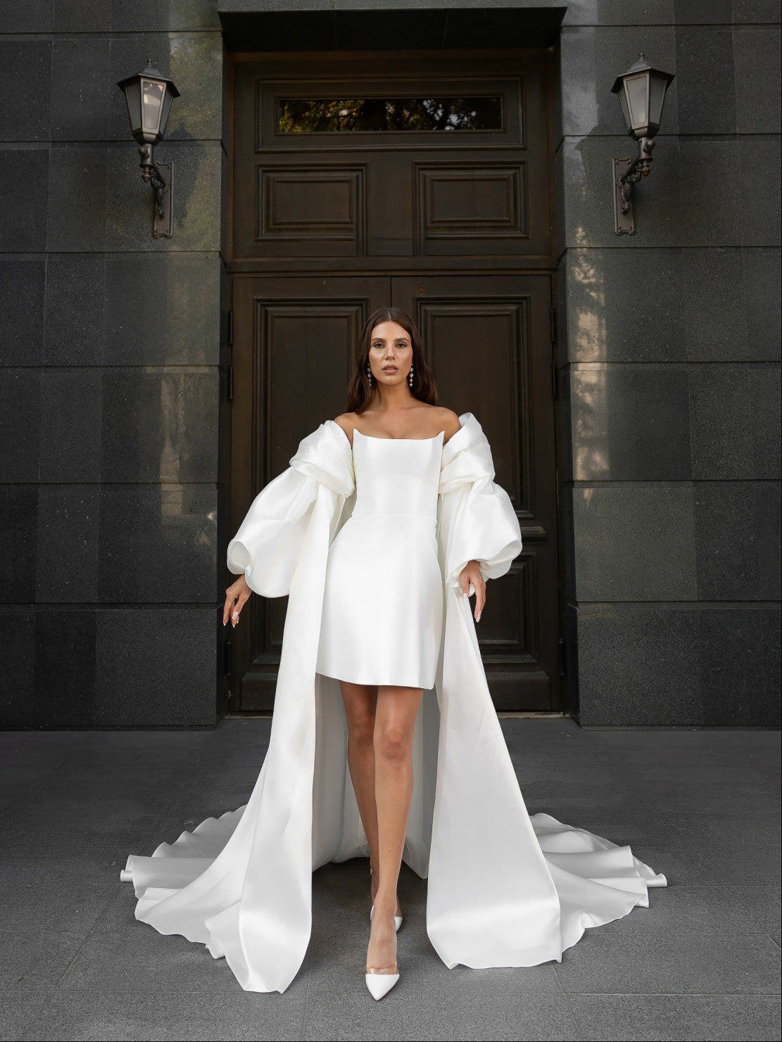 ESTERY Silk Bridal Cape