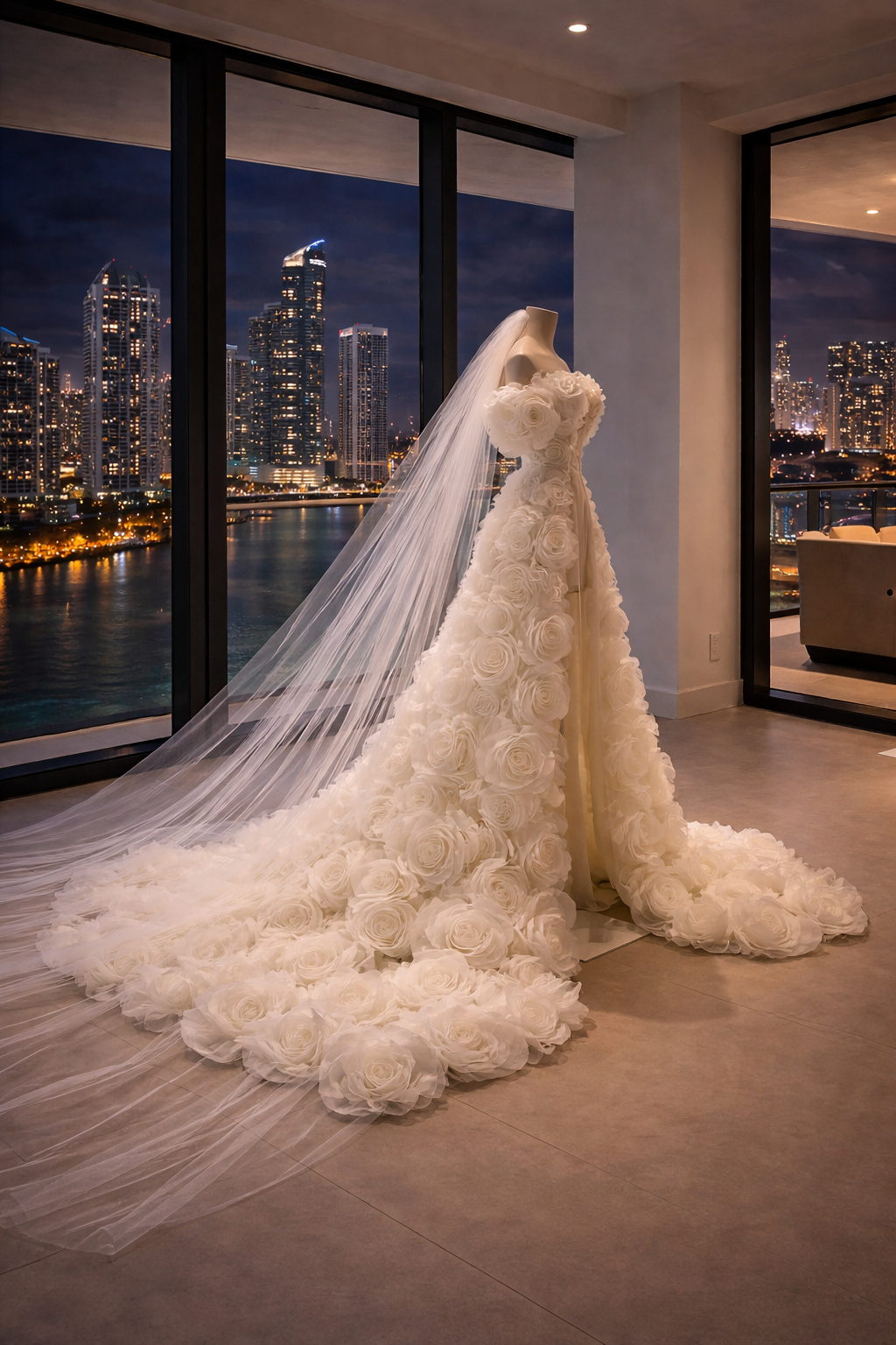 AMIRA Luxury Couture Bridal Cape Robe