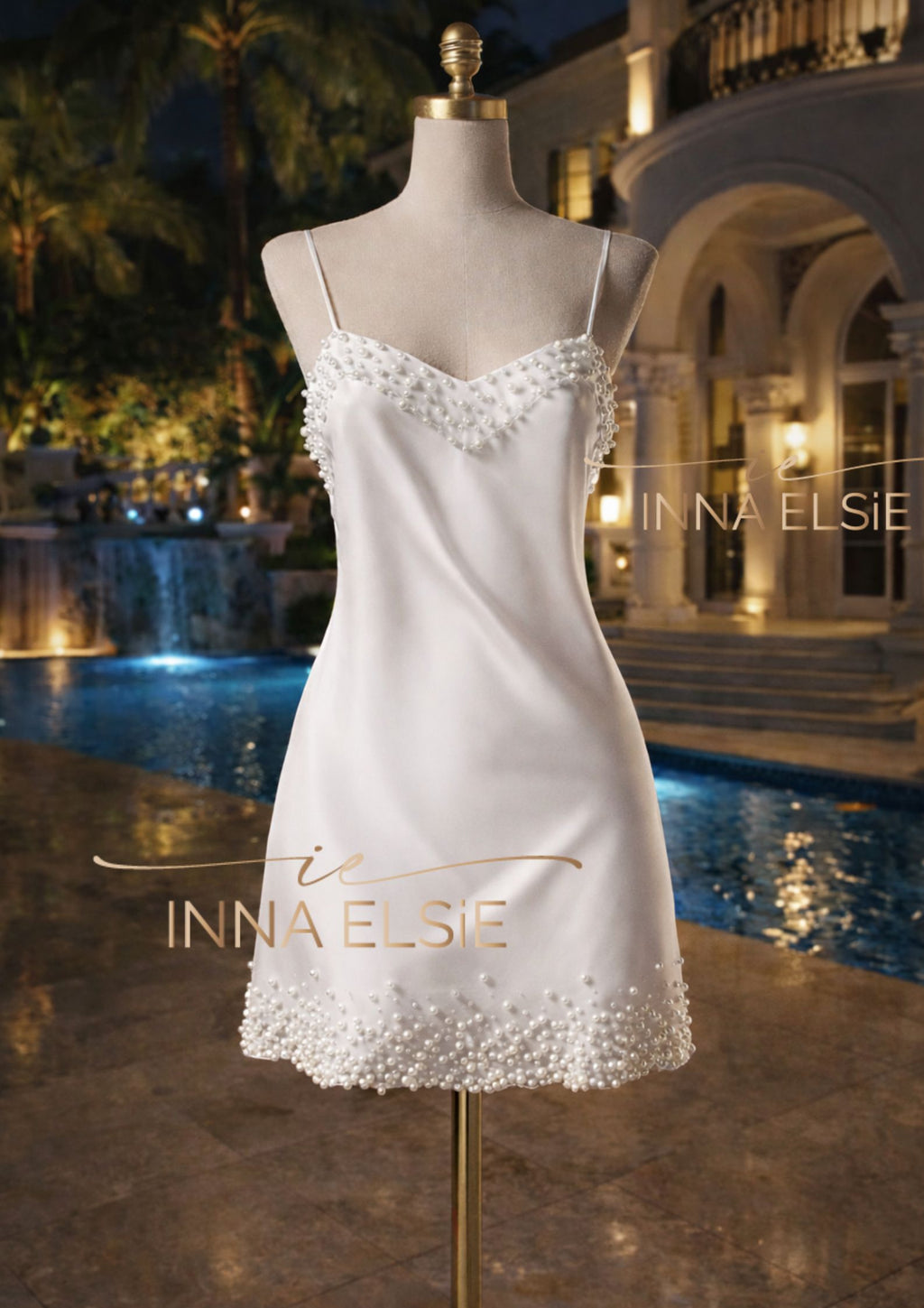 MISS DIORA Satin Mini Dress