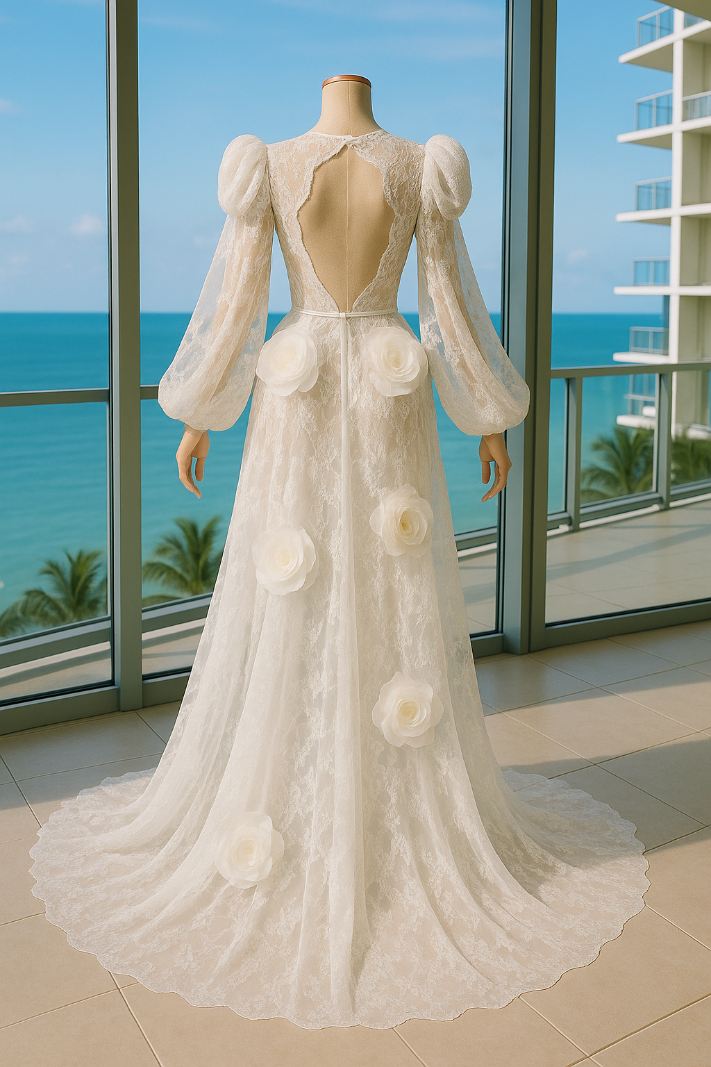 JAMILIA Couture Lace Luxury Bridal Robe