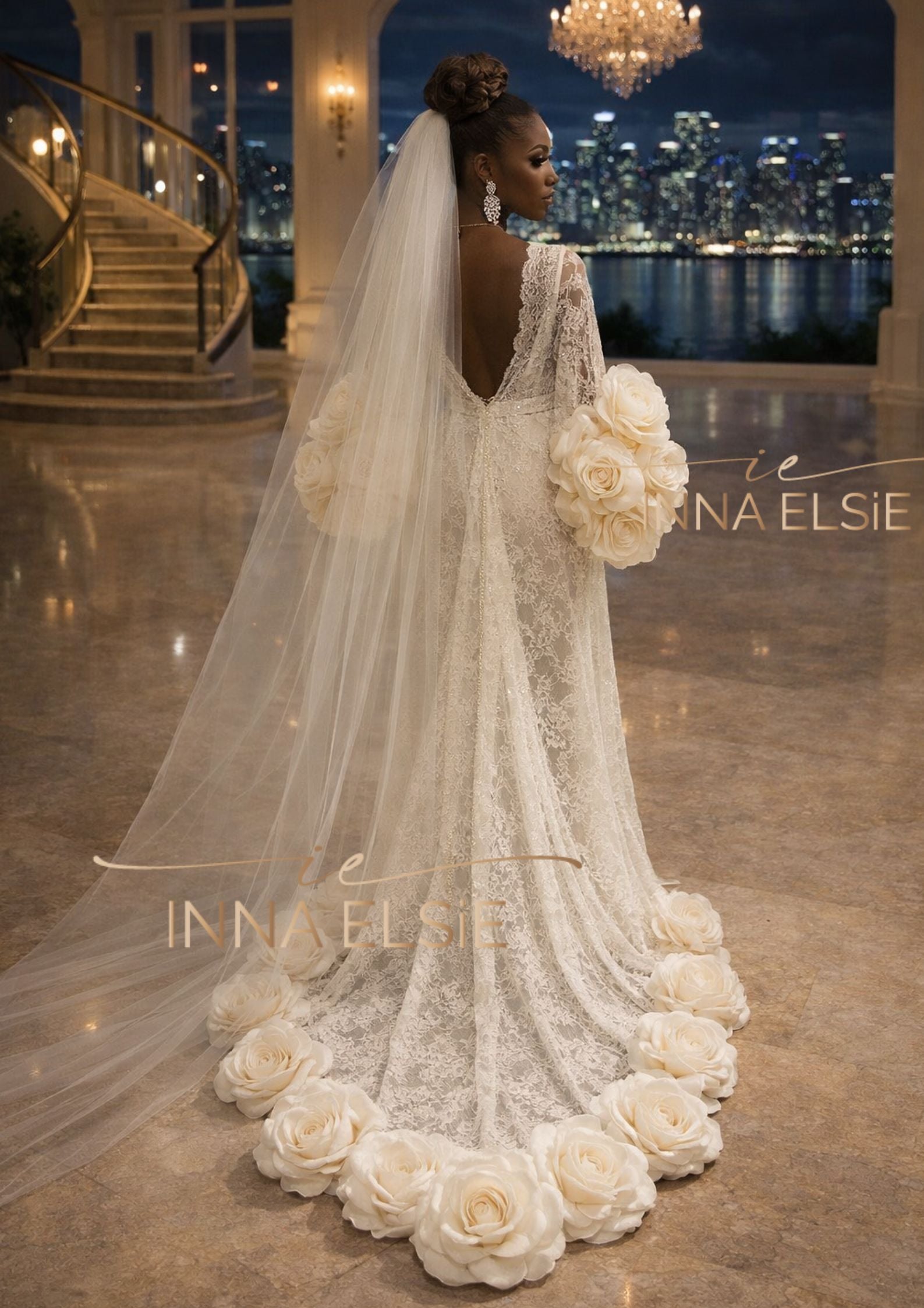 AZALIA Lace Couture Bridal Robe