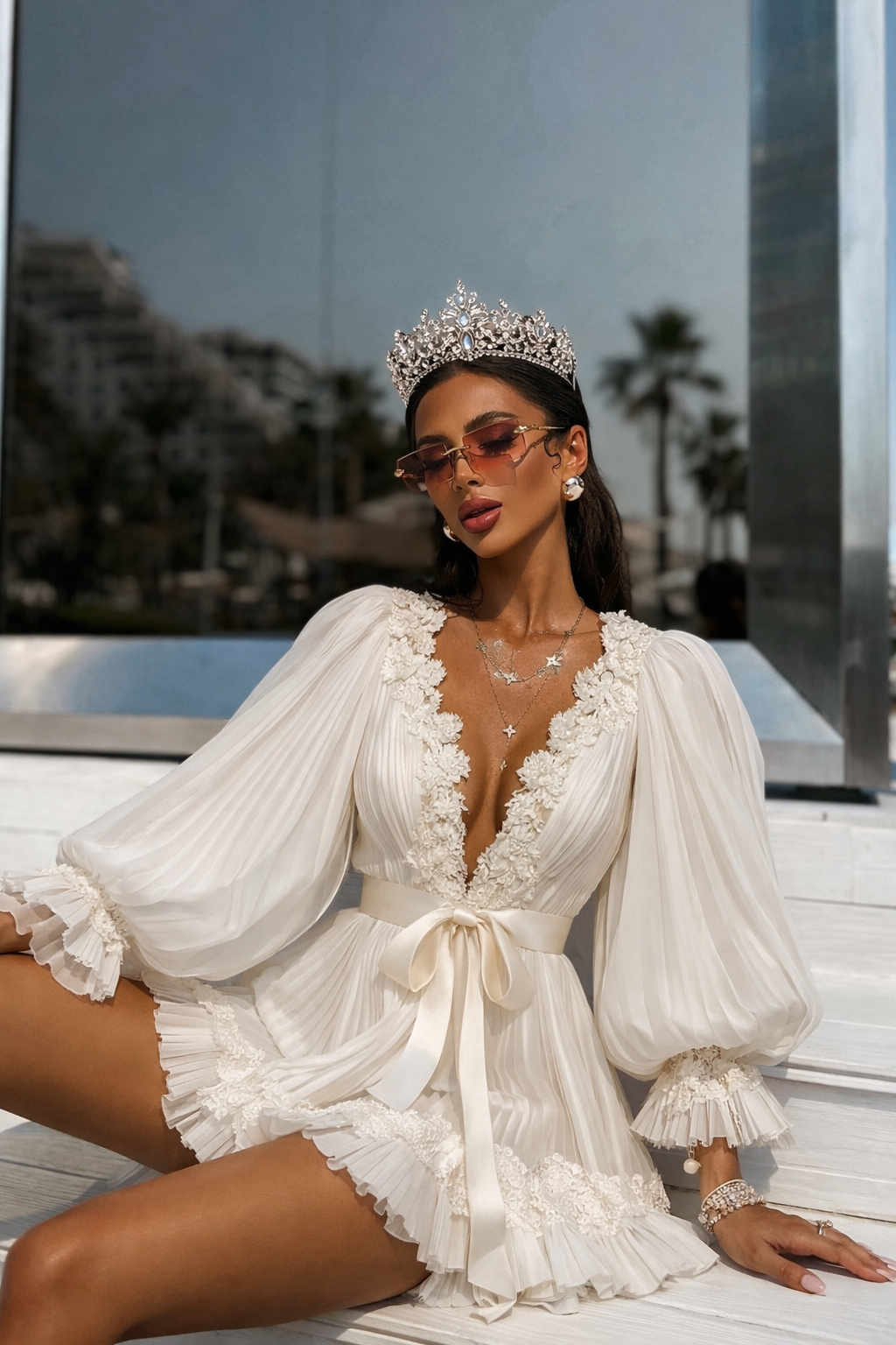 KRISTI Ruffles Bridal Robe