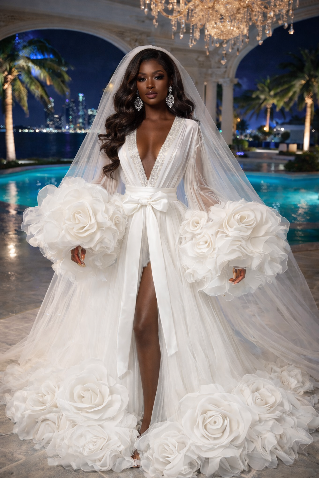 FLORIDA Luxury Floral Bridal Robe