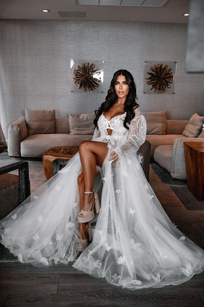 Luxury Bruna Shiny Bridal Robe