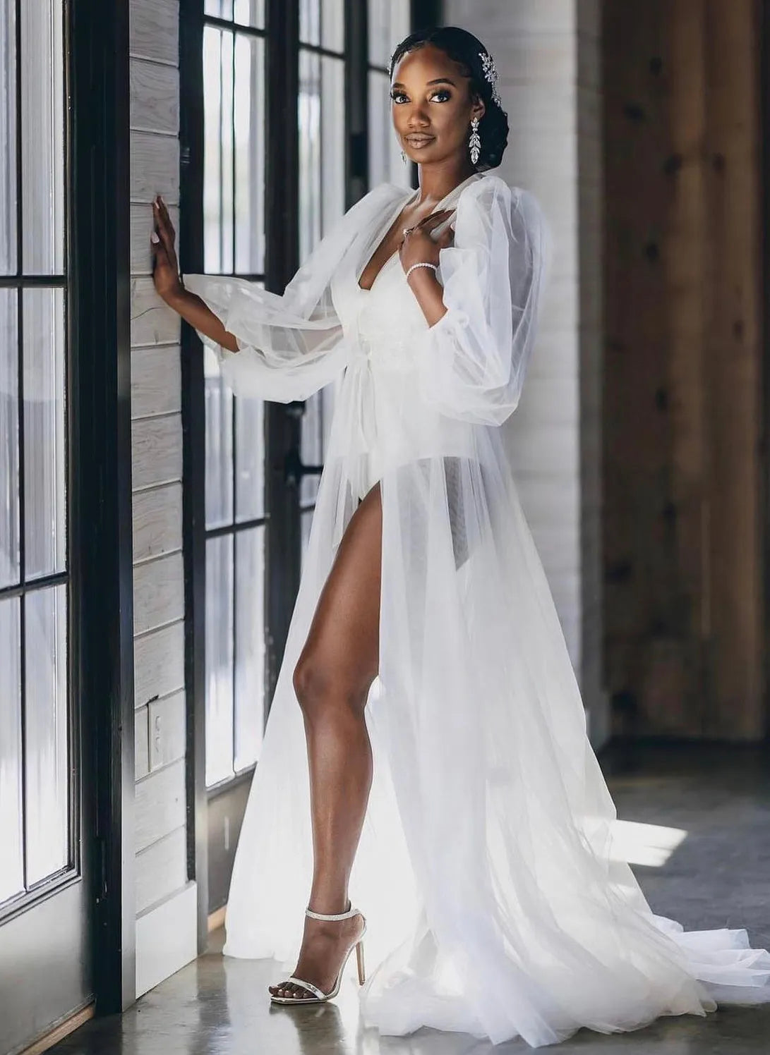 AMINA Long Bridal Robe