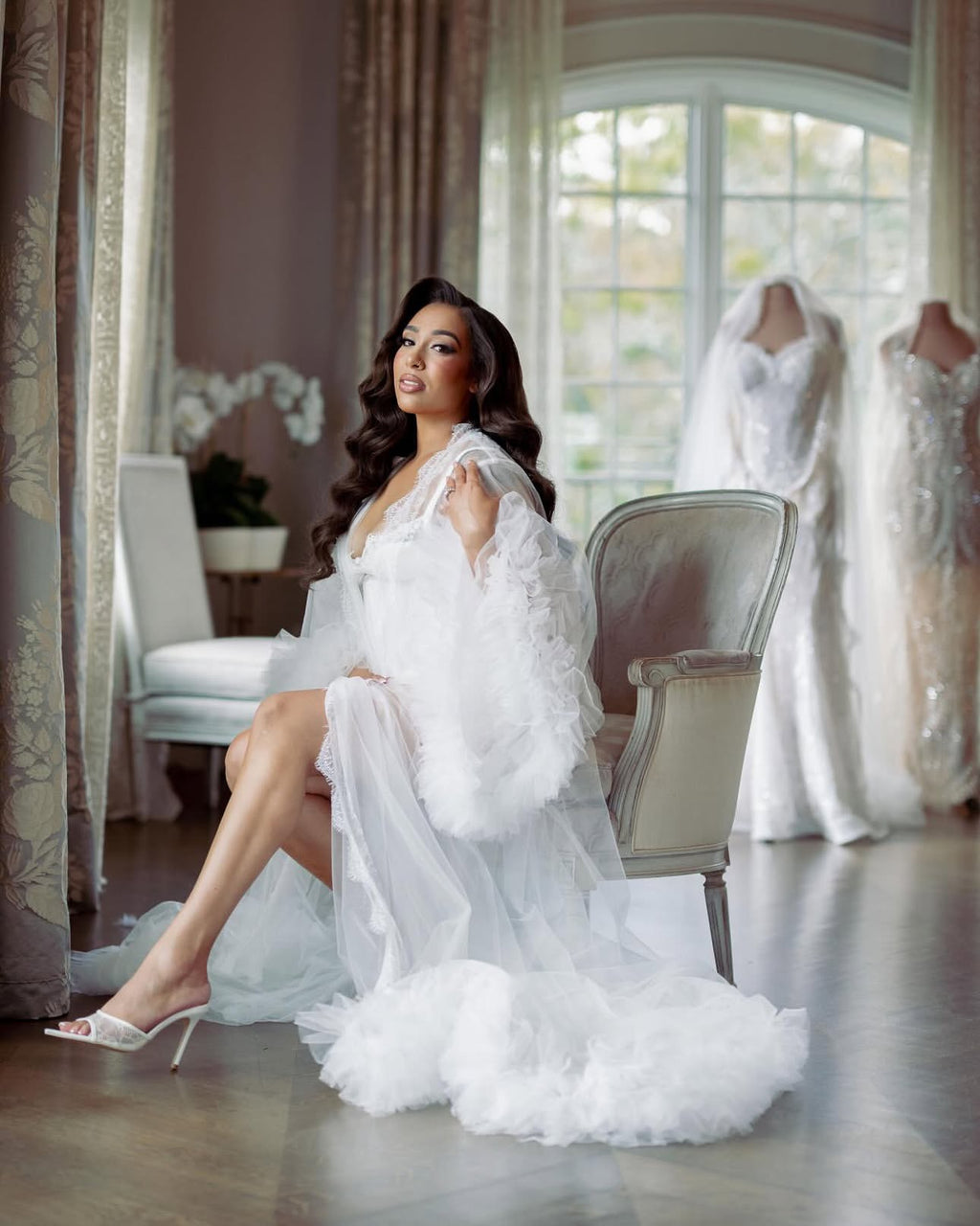 RISSA luxury tulle robe
