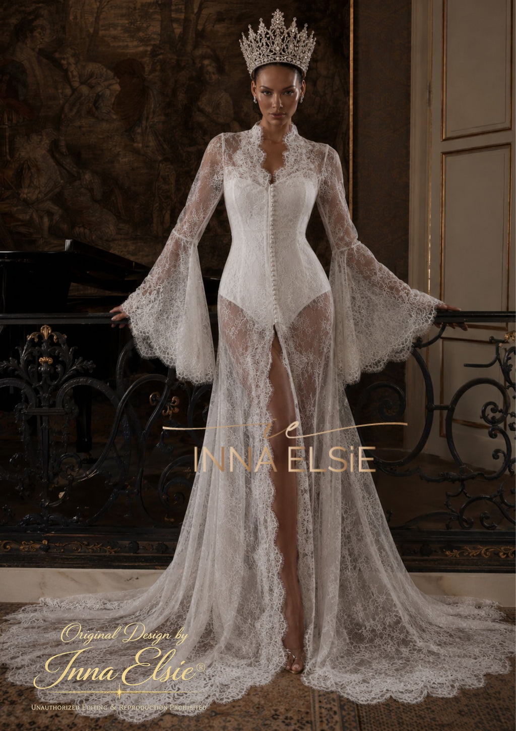 STEFANI Bridal Lace Robe