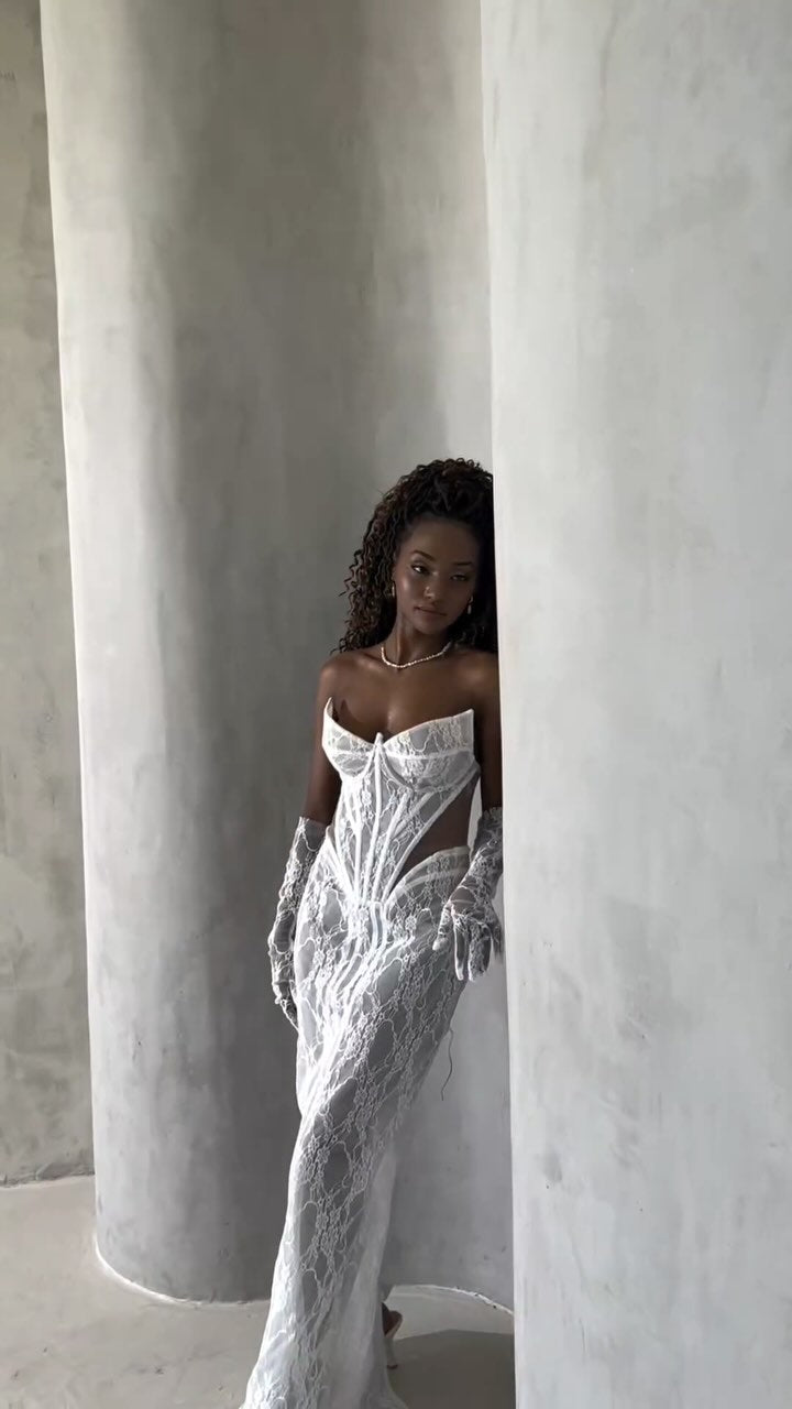 RONI Bridal Lace Slip Dress