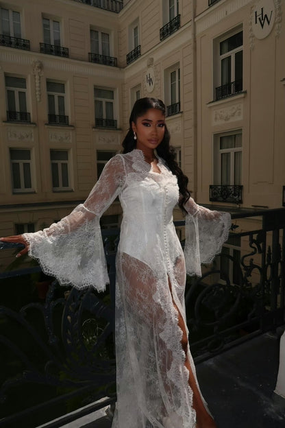 STEFANI Bridal Lace Robe