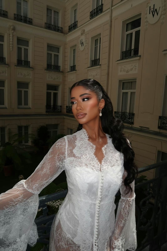 STEFANI Bridal Lace Robe