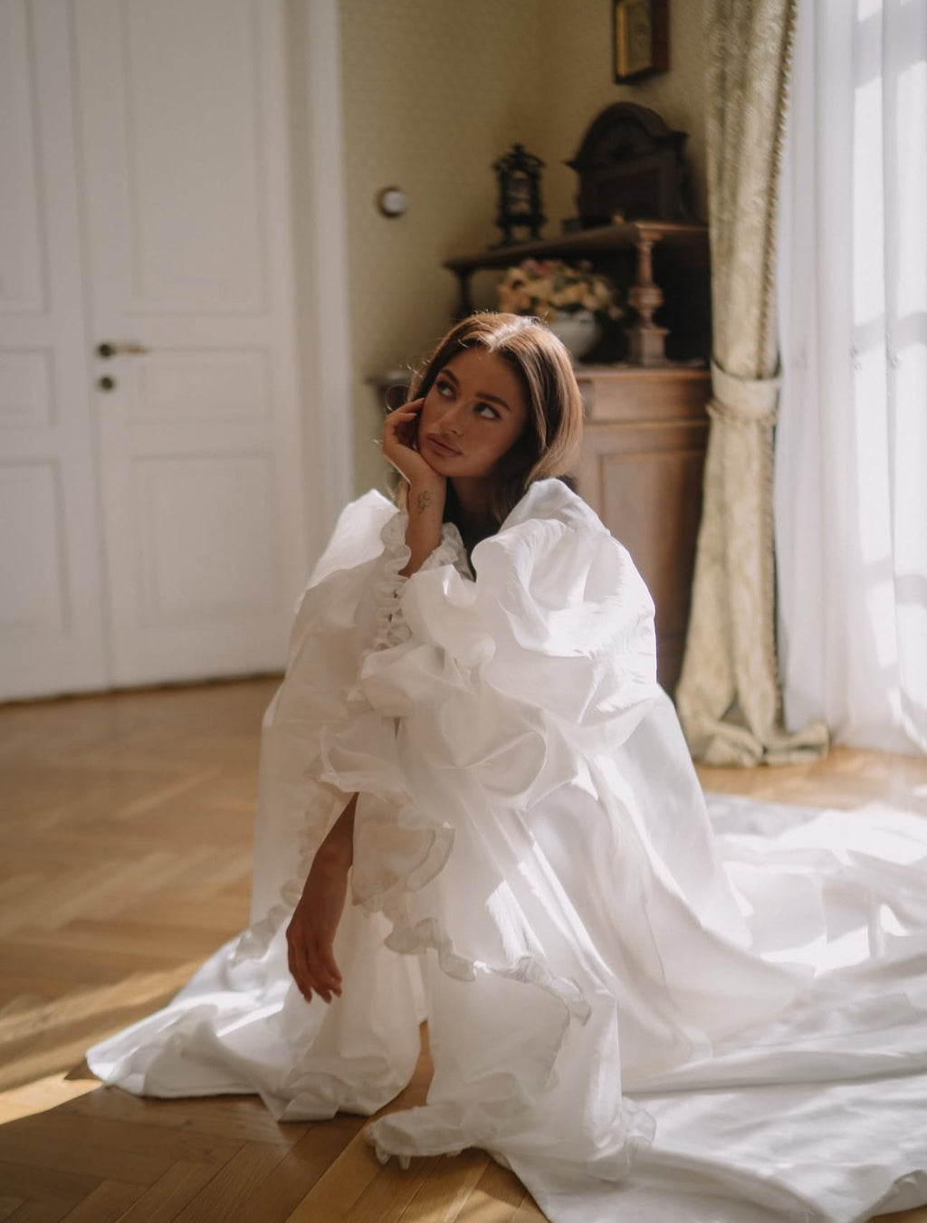 MALIKA Couture Bridal Robe Cape