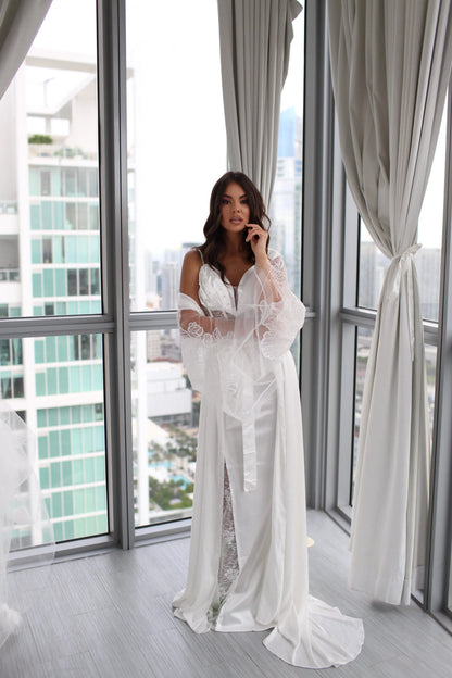 MILANA Silk Bridal Robe - Inna Elsie