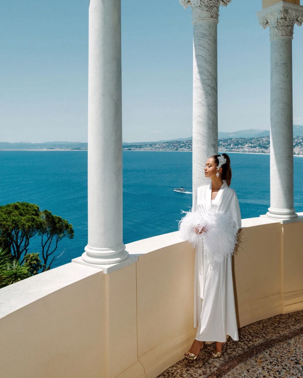 IMANI Luxury Ruffle bridal Robe