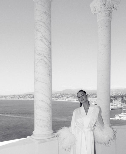 IMANI Luxury Ruffle bridal Robe