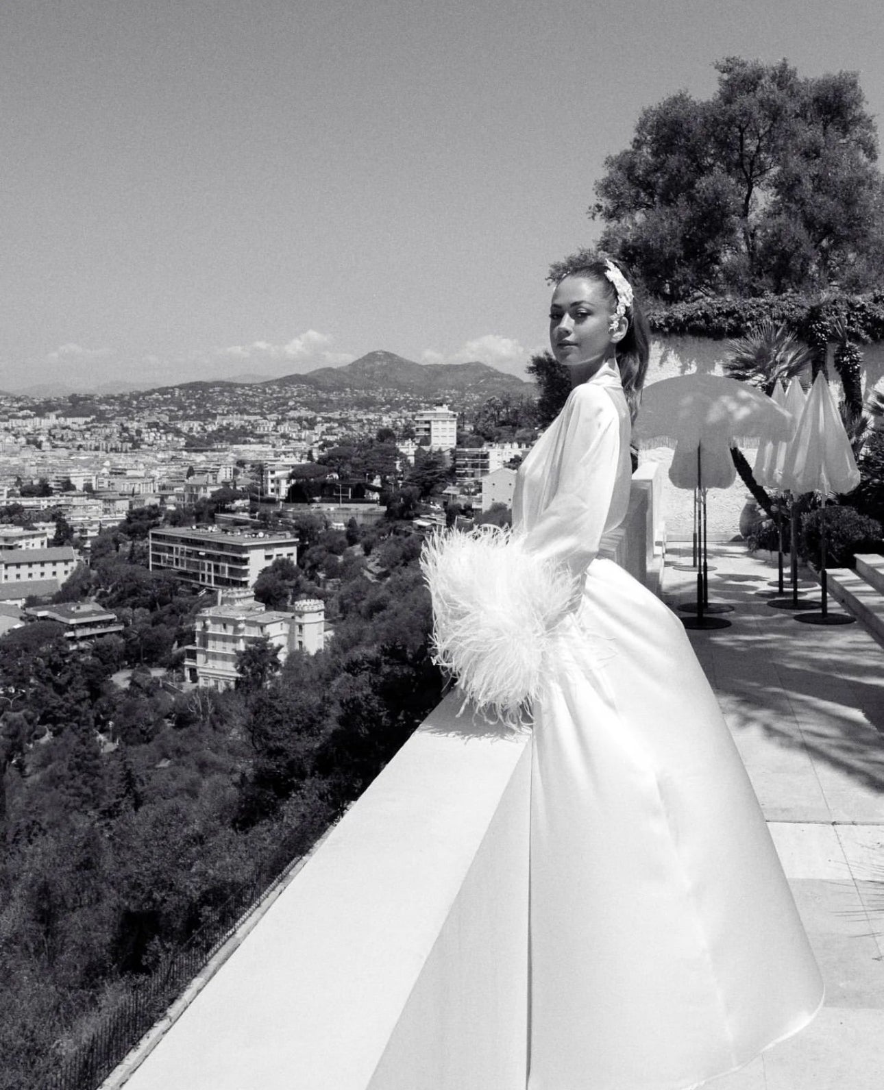 IMANI Luxury Ruffle bridal Robe