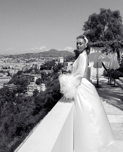 IMANI Luxury Ruffle bridal Robe