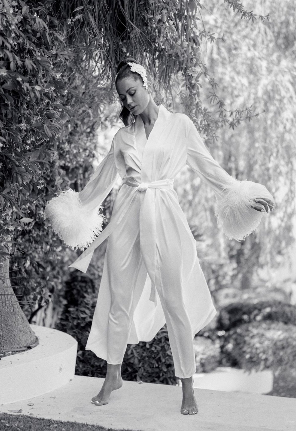 IMANI Luxury Ruffle bridal Robe