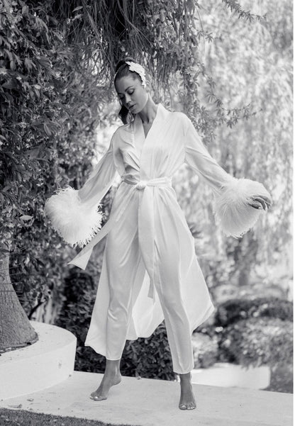 IMANI Luxury Ruffle bridal Robe