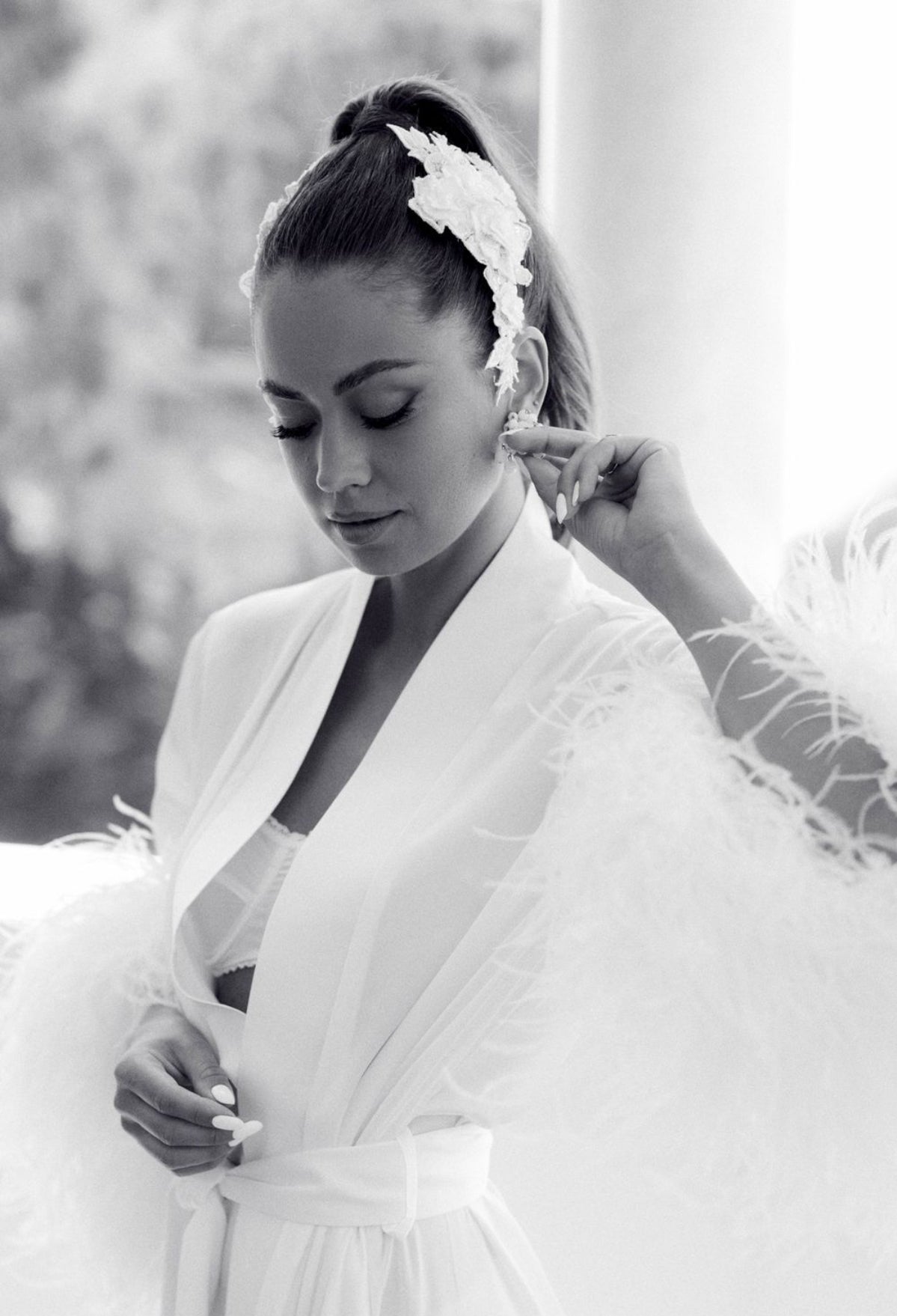 IMANI Luxury Ruffle bridal Robe