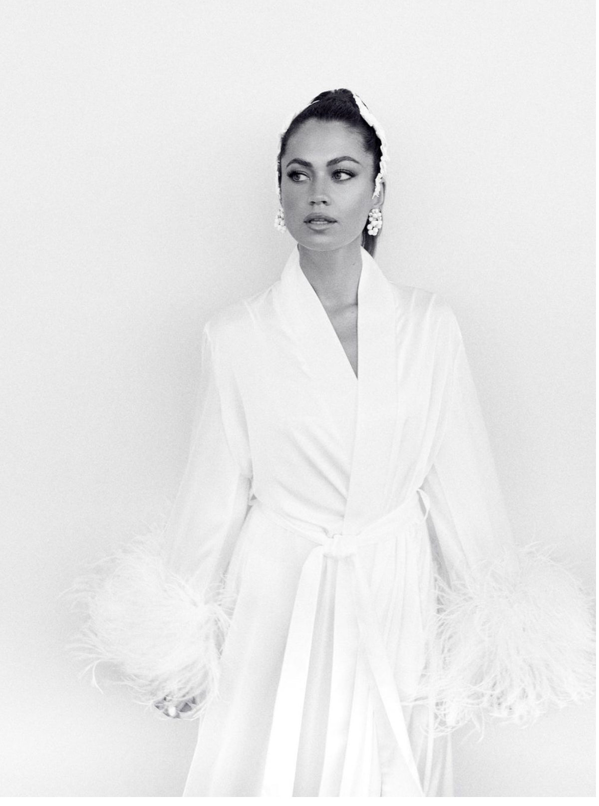 IMANI Luxury Ruffle bridal Robe