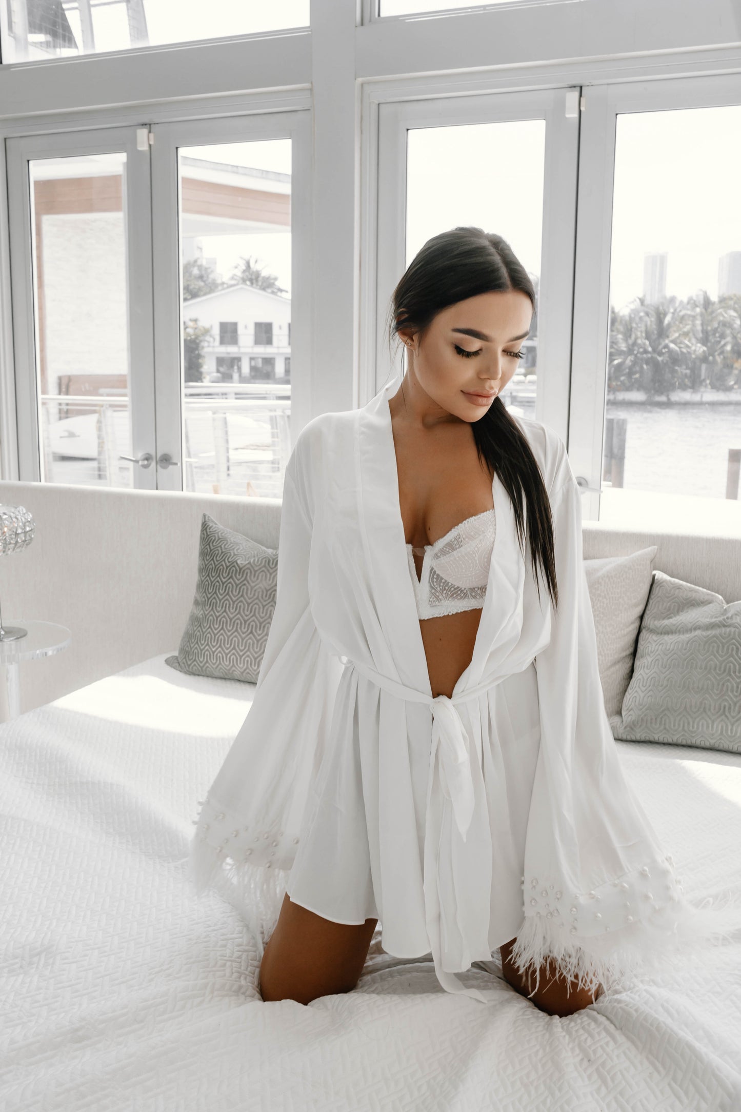 Rimma Short Silk Robe