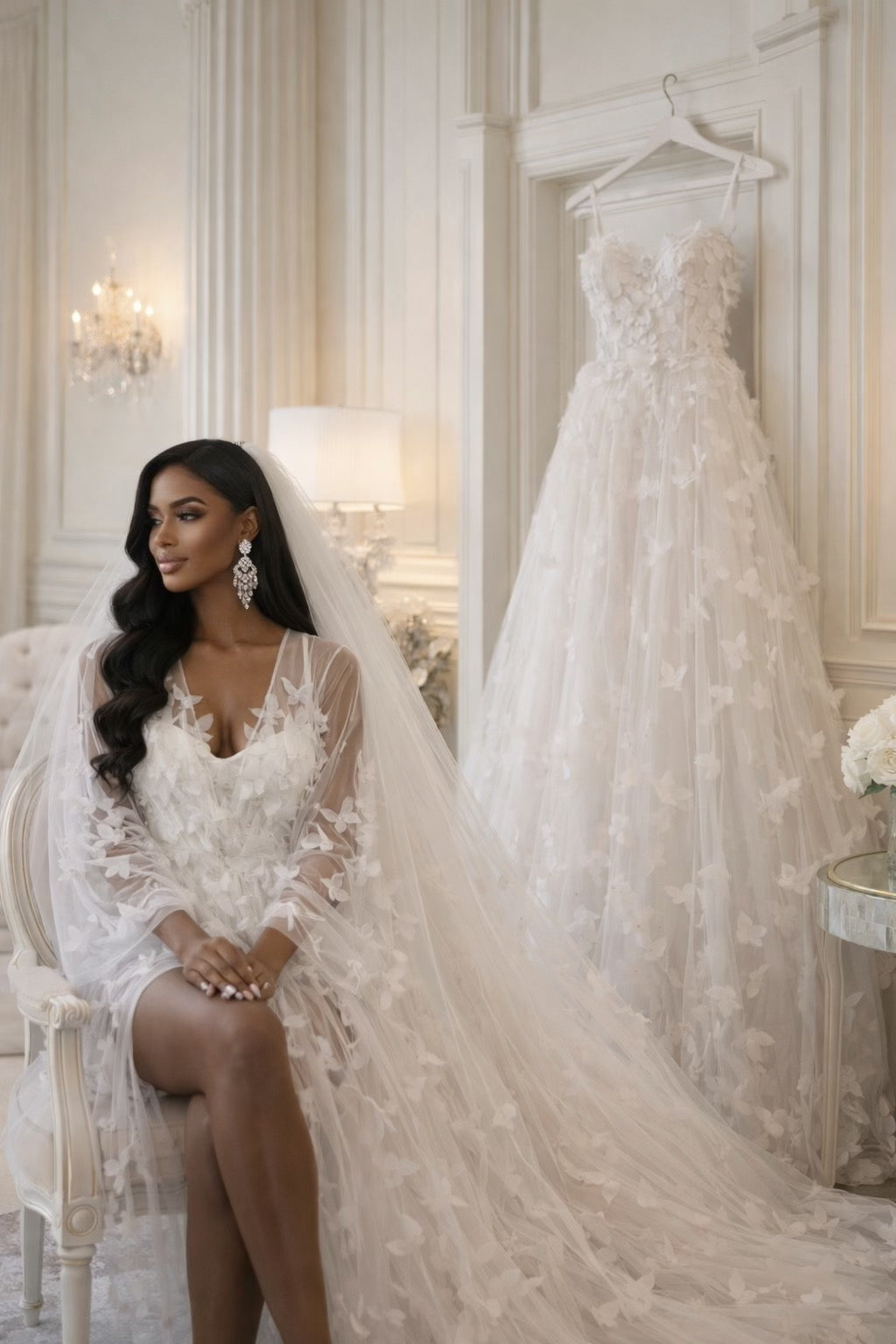 Adel Tulle Bridal Robe for Luxury Wedding Moments