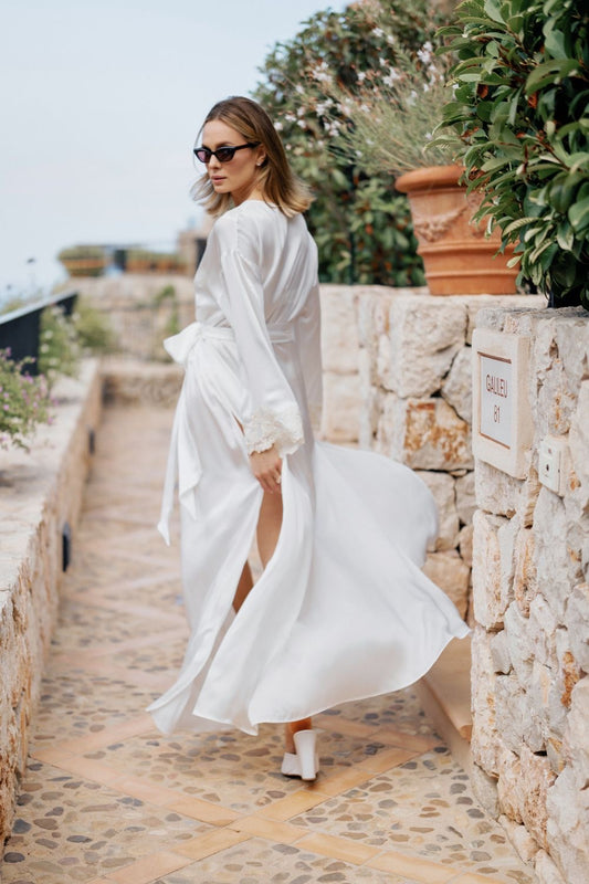 LAURA Silk Bridal Robe
