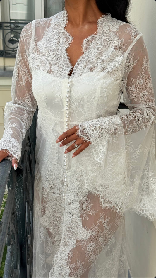 STEFANI Bridal Lace Robe