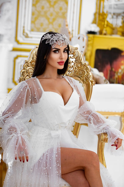 Luxury Joanna Bridal Robe With Beads